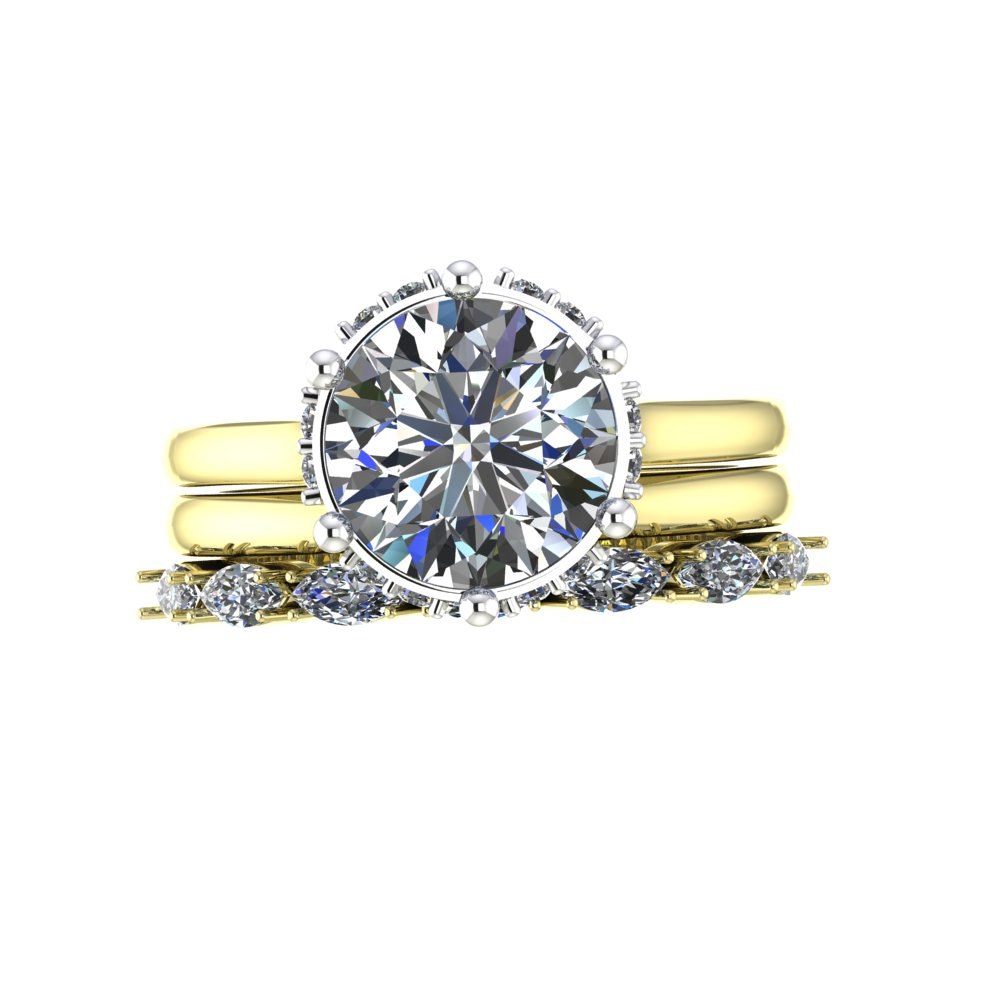 Custom Round Lab Diamond Ring, 6 Prong Cathedral Design - Image 11