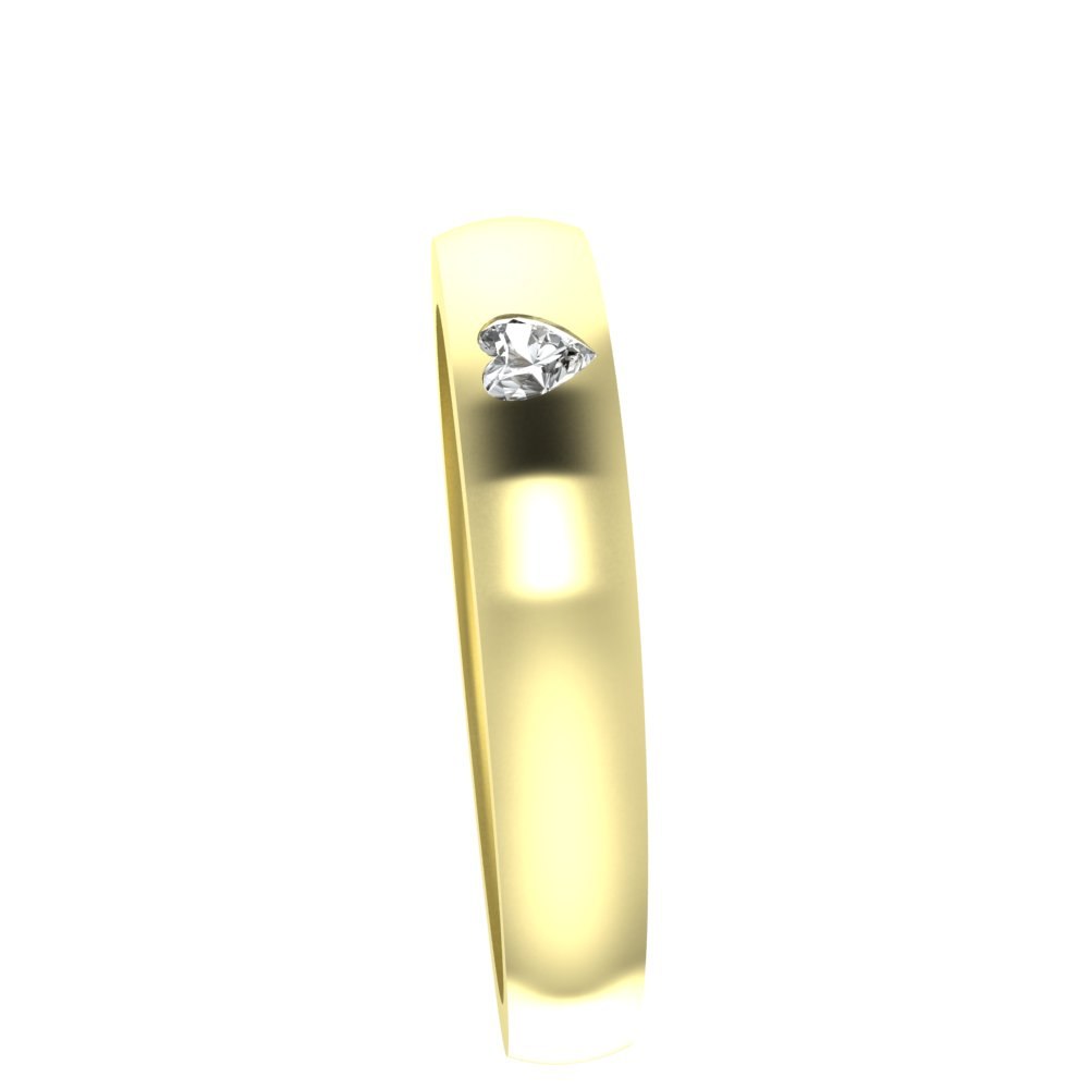 Custom Heart Salt and Pepper Diamond His and Hers Wedding Rings - Image 10