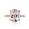 Genuine Light Pink Morganite Diamond Engagement Ring Rose Gold LS4784