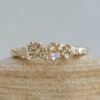 Marquise Cut Peach Morganite Gemstone Wedding Band Yellow Gold LS6367