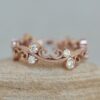 Nature Inspired Vine Diamond Whimsical Wedding Band Rose Gold LS6285