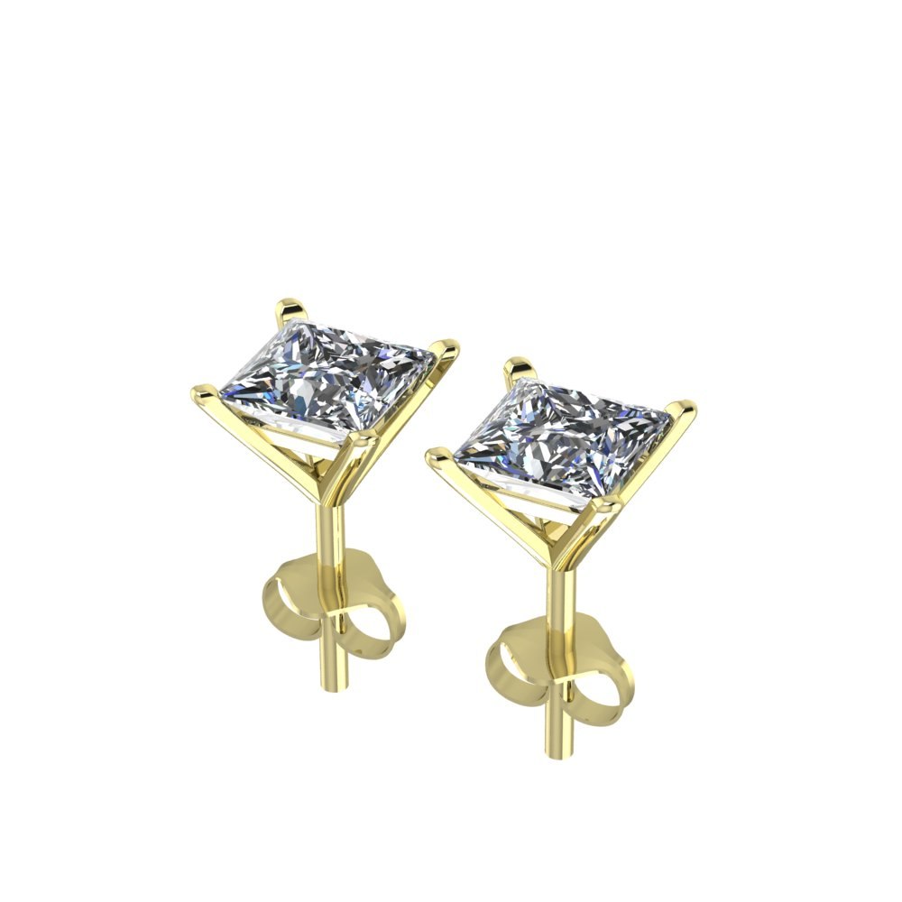 Custom Earring Settings for your Princess Cut and Oval Cut Lab Diamonds - Image 3