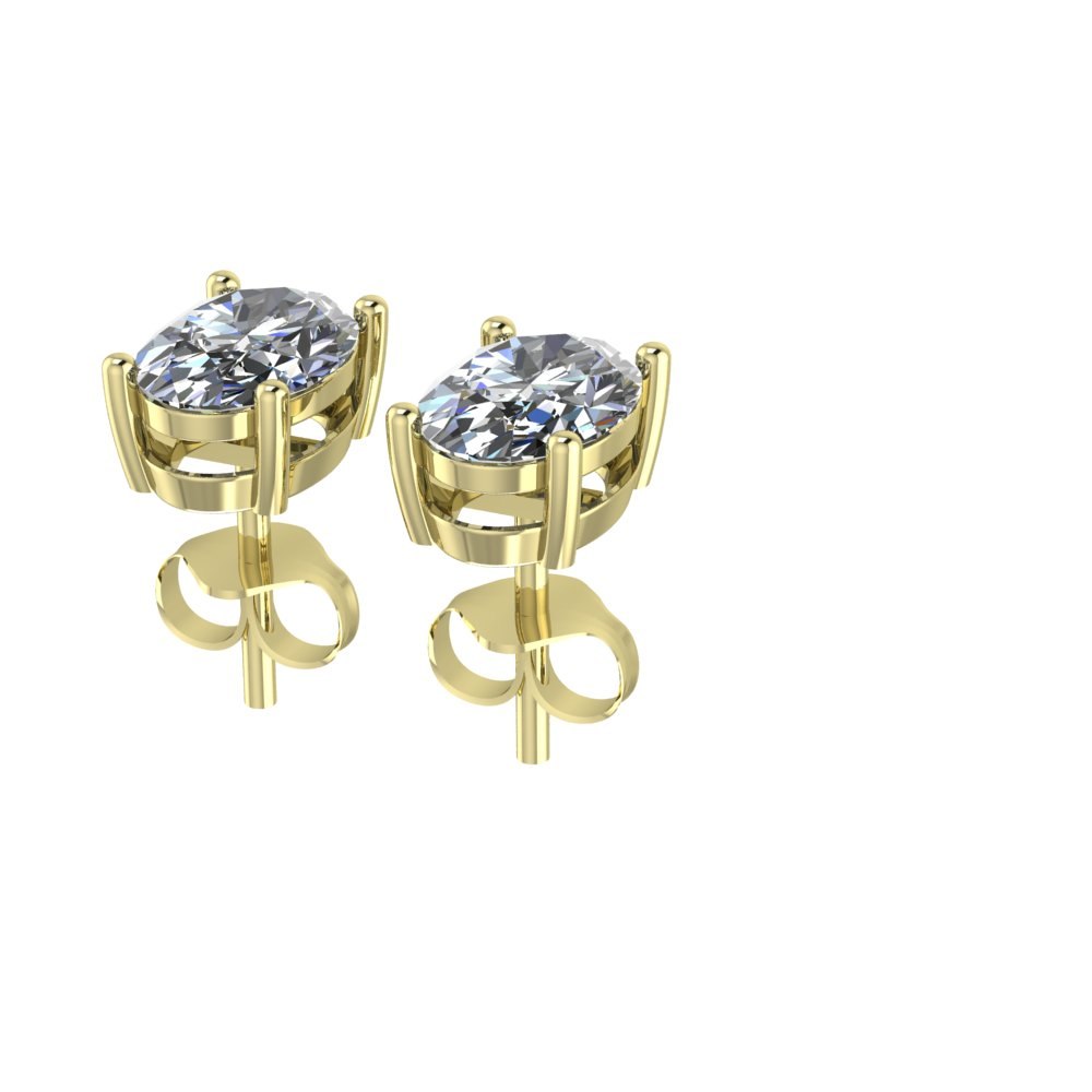Custom Earring Settings for your Princess Cut and Oval Cut Lab Diamonds - Image 5