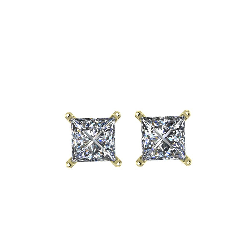 Custom Earring Settings for your Princess Cut and Oval Cut Lab Diamonds - Image 4