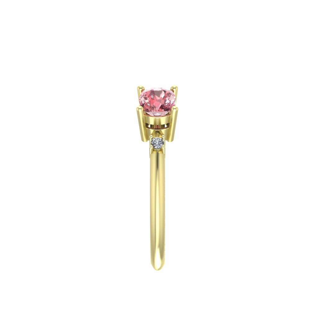 Custom Pomegranate Sapphire and Diamond Ring - Image 4