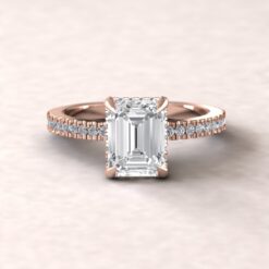 IGI Certified Lab Diamond Engagement Ring Claw Prongs Rose Gold LS5479