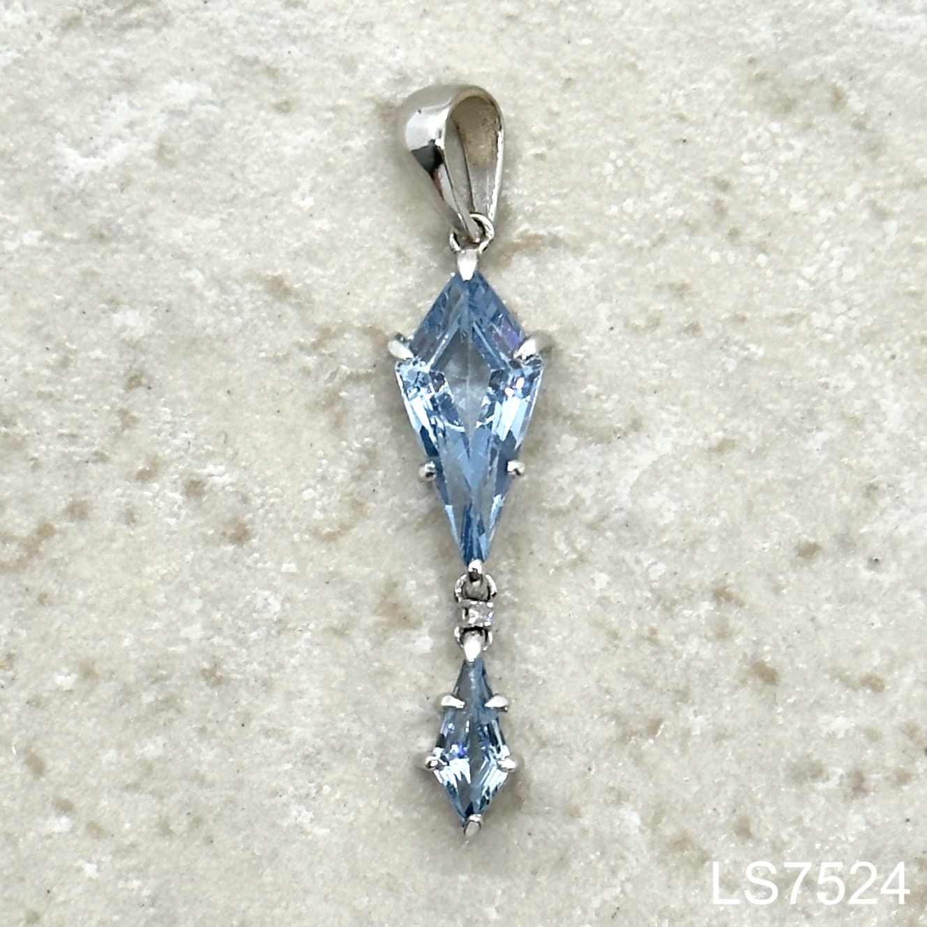 Laurie Sarah Custom Design Blue Kite Spinel Dangle Pendant - LS7524
