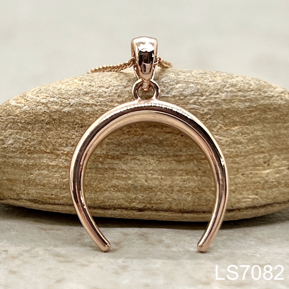 Laurie Sarah Custom Design Ring Holder Necklace in Solid Rose Gold - LS7082