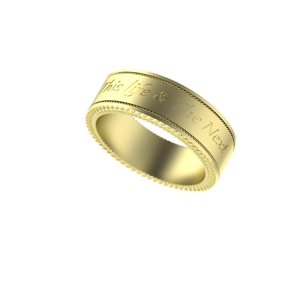 Custom Wedding Bands - His and Hers with Custom Engravings - Image 4