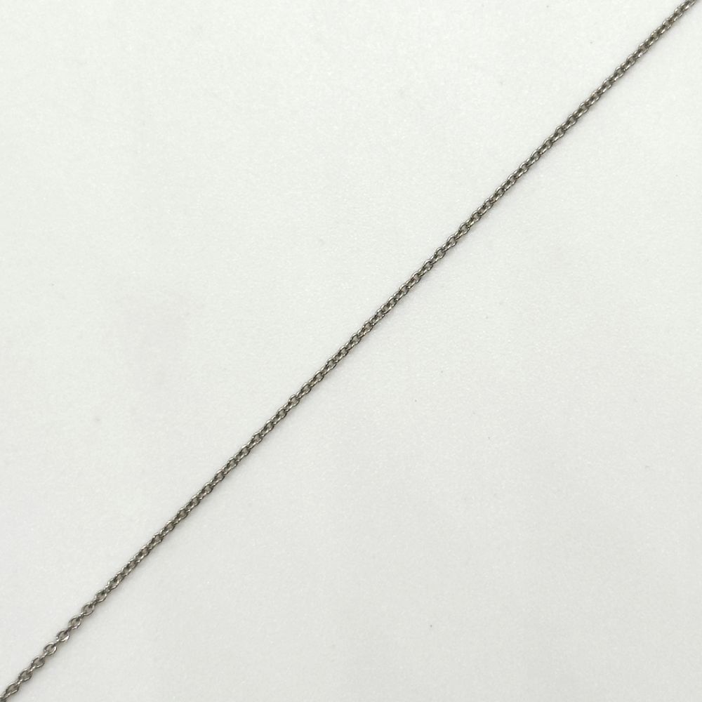 1mm .925 Sterling Silver Thin Anchor Style Chain Rhodium Plated LS7630