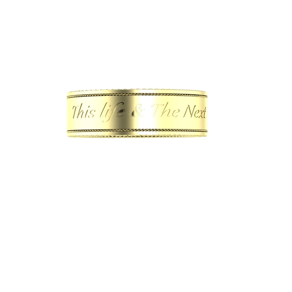 Custom Wedding Bands - His and Hers with Custom Engravings - Image 5