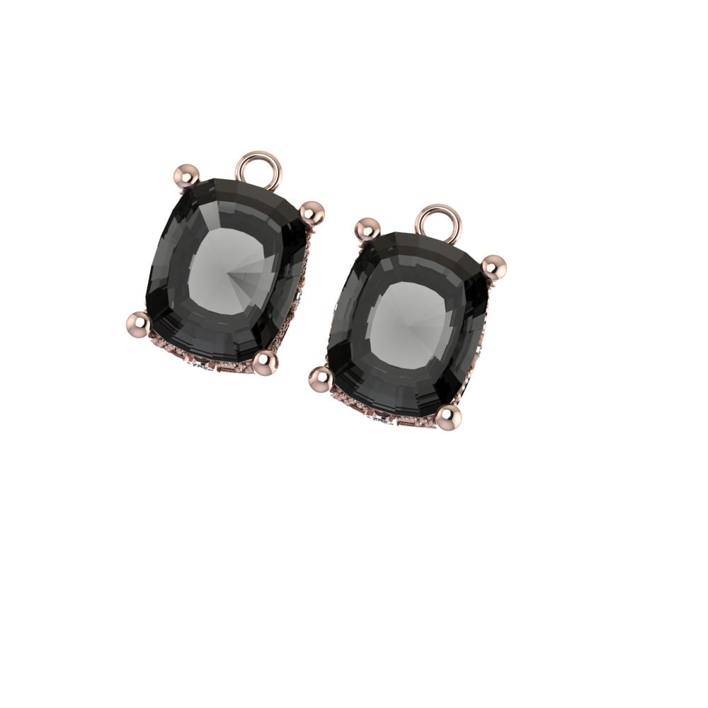 Custom Salt and Pepper and Lab Diamond Adeline Earrings - Image 5