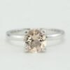 AAA Peachy Pink Morganite Engagement Ring White Gold Platinum LS4524
