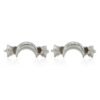 Cute Crescent Moon and Star Gift Earrings White Gold Platinum LS4367