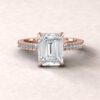 IGI Certified Lab Diamond Engagement Ring Claw Prongs Rose Gold LS5480