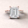 IGI Certified Lab Diamond Engagement Ring Claw Prongs Rose Gold LS5481