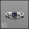 Lab Alexandrite Sun Moon Star Diamond Ring White Gold Platinum LS1893