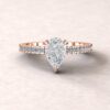 Pear IGI Certified Lab Grown Diamond Engagement Ring Rose Gold LS5485