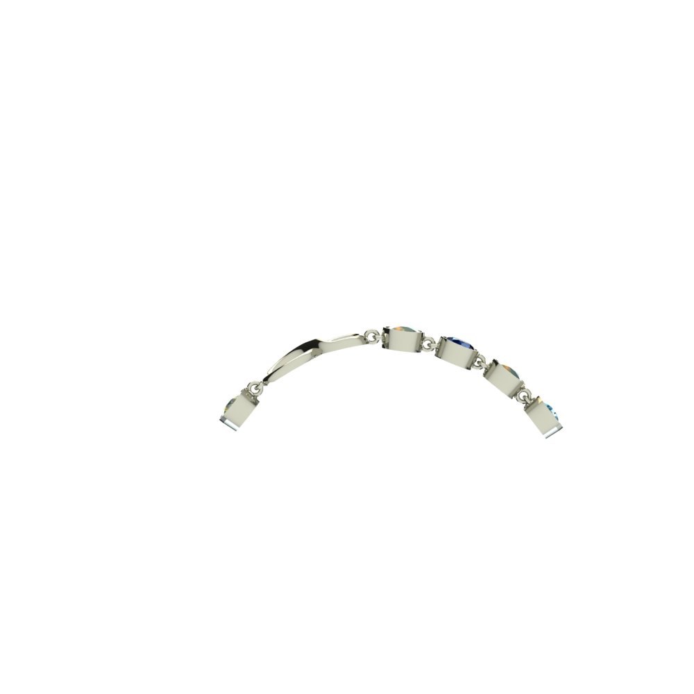 Custom Birthstone Bracelet with Infinity Sign in Platinum - Image 7