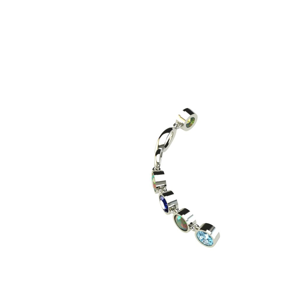 Custom Birthstone Bracelet with Infinity Sign in Platinum - Image 8