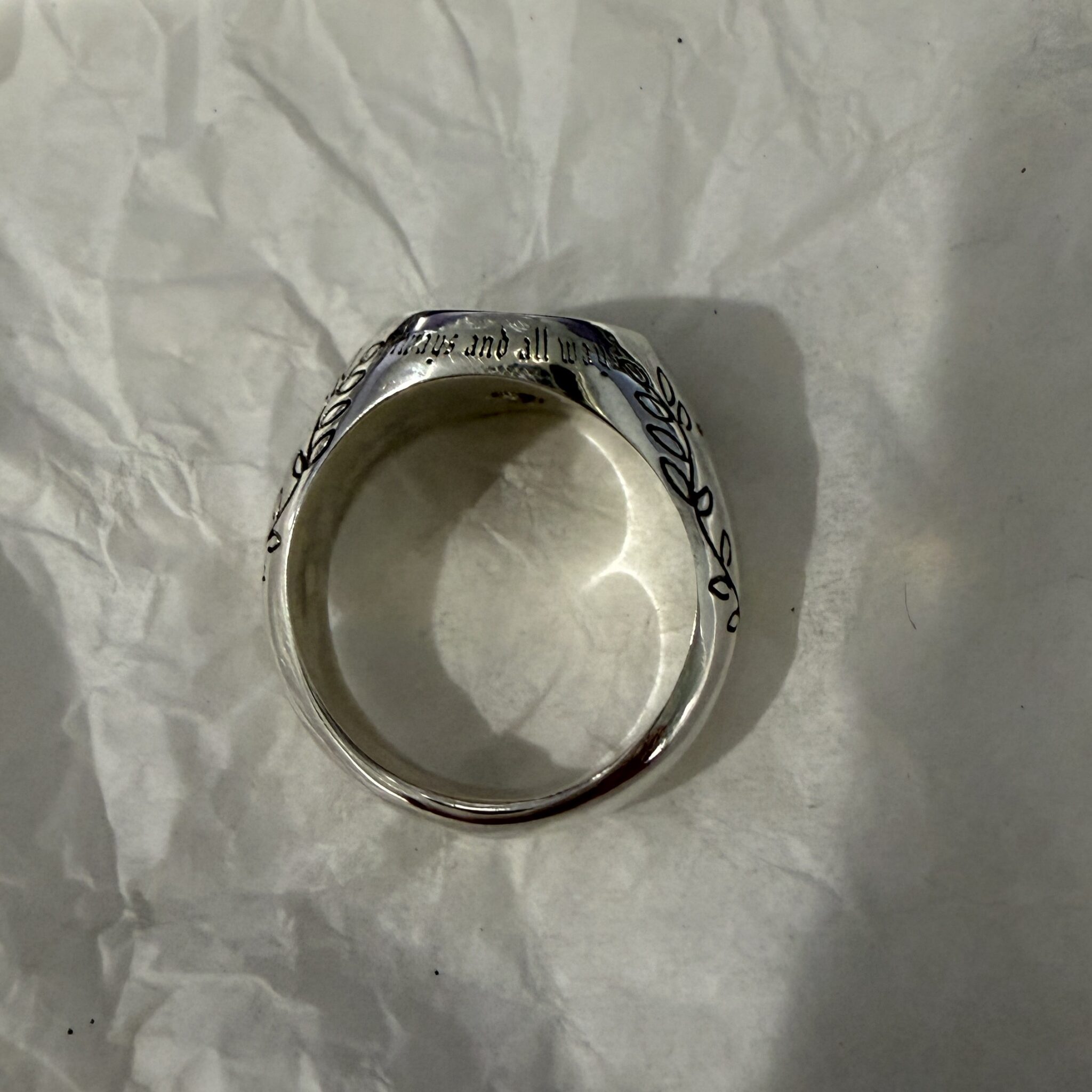 Custom Marquise Amethyst Silver Ring - Image 5