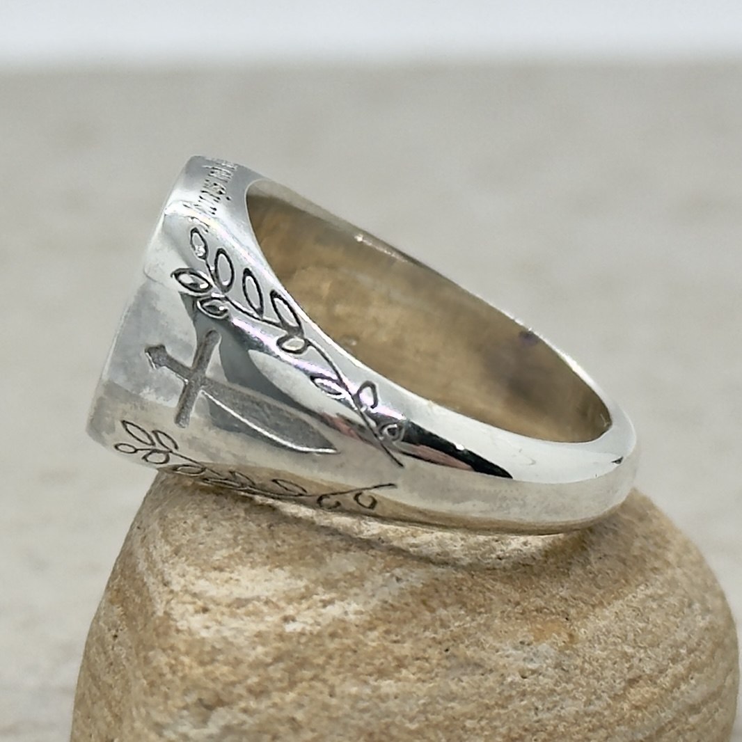 Custom Marquise Amethyst Silver Ring - Image 3