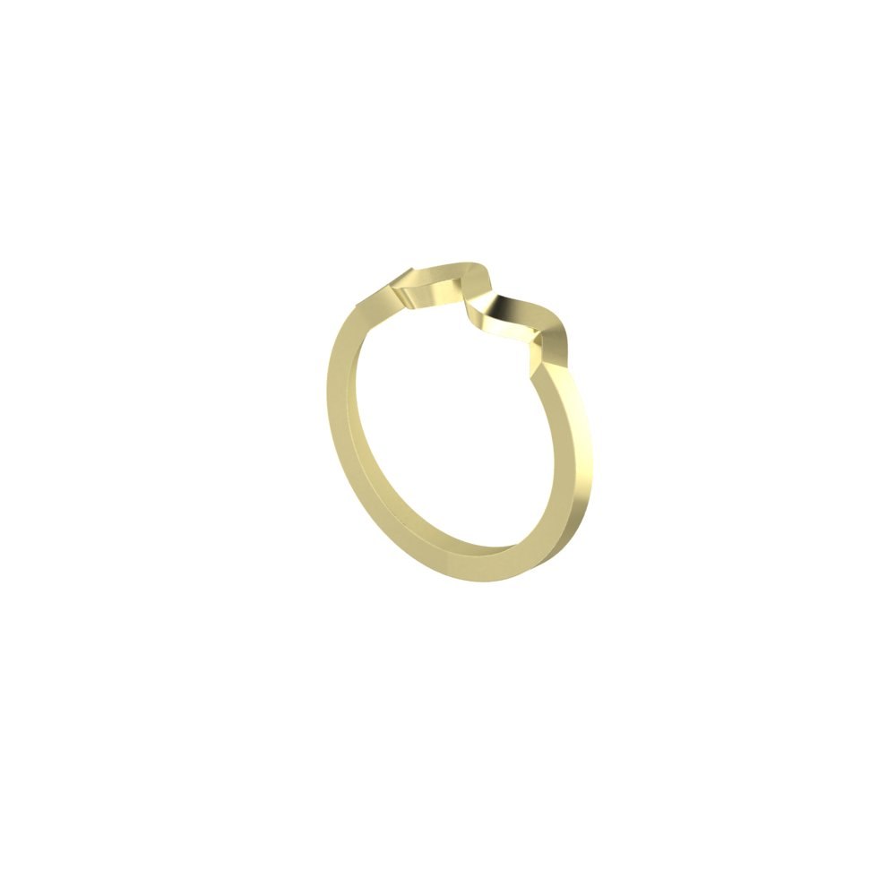 Custom 14k Yellow Gold Zig-Zag Ring - Image 5