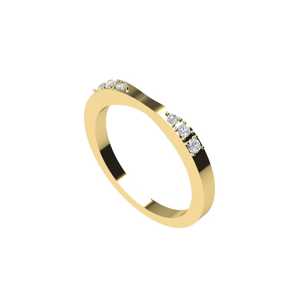 Custom Lab Diamond Contoured Wedding Ring - Image 5