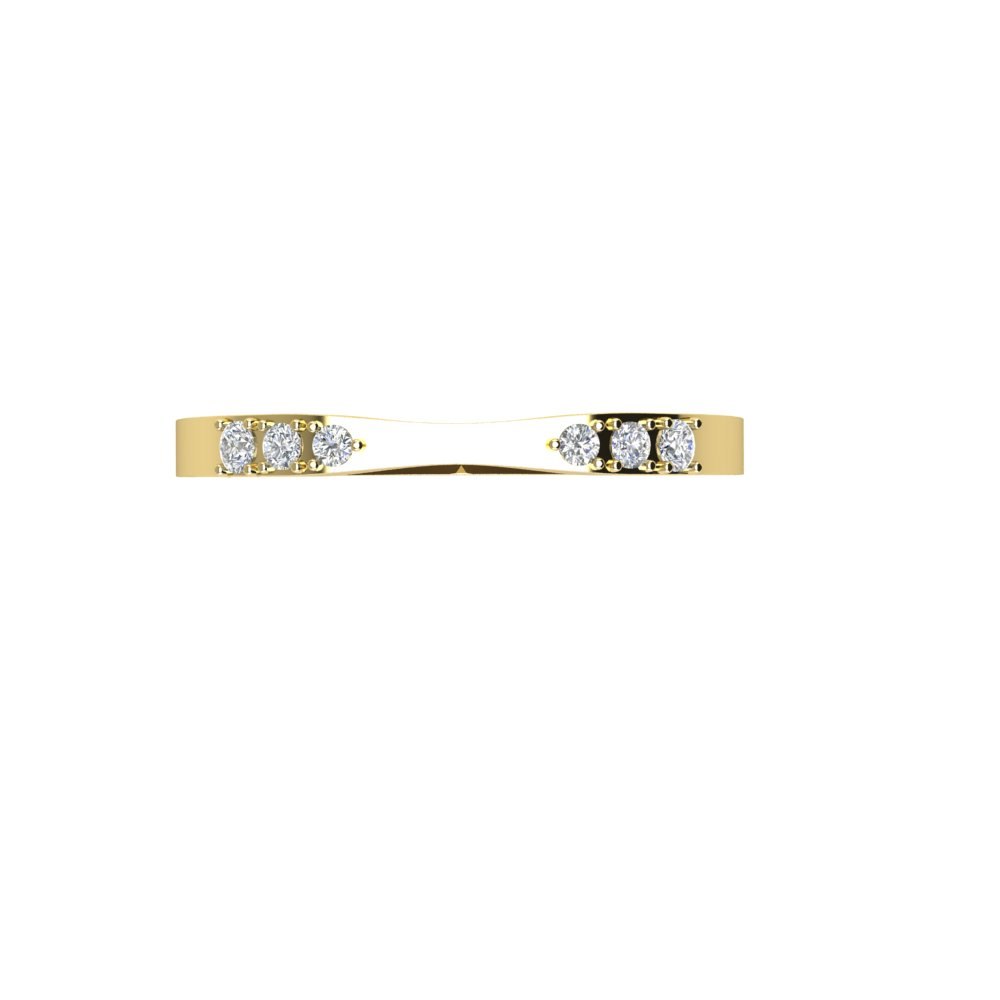 Custom Lab Diamond Contoured Wedding Ring - Image 6