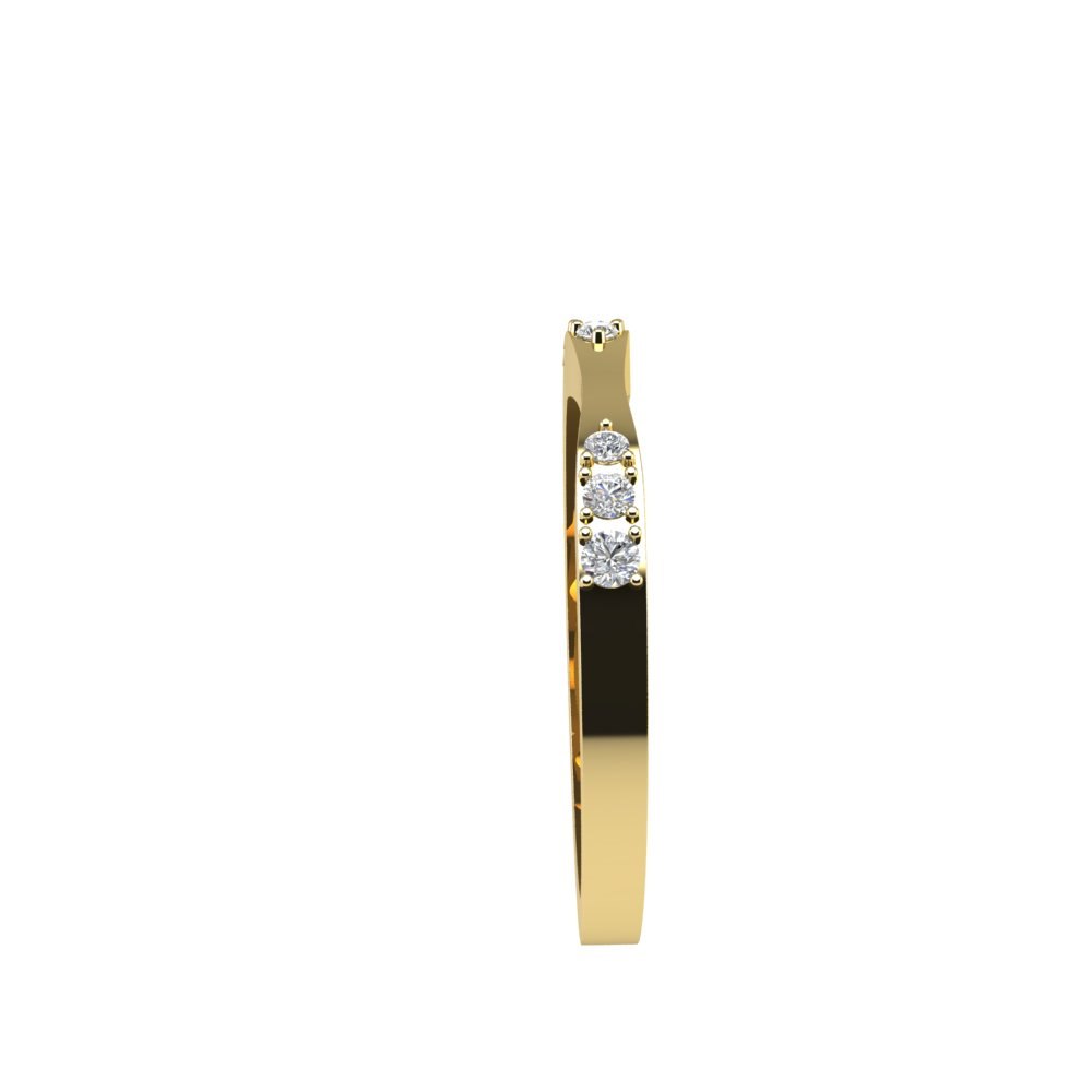 Custom Lab Diamond Contoured Wedding Ring - Image 7