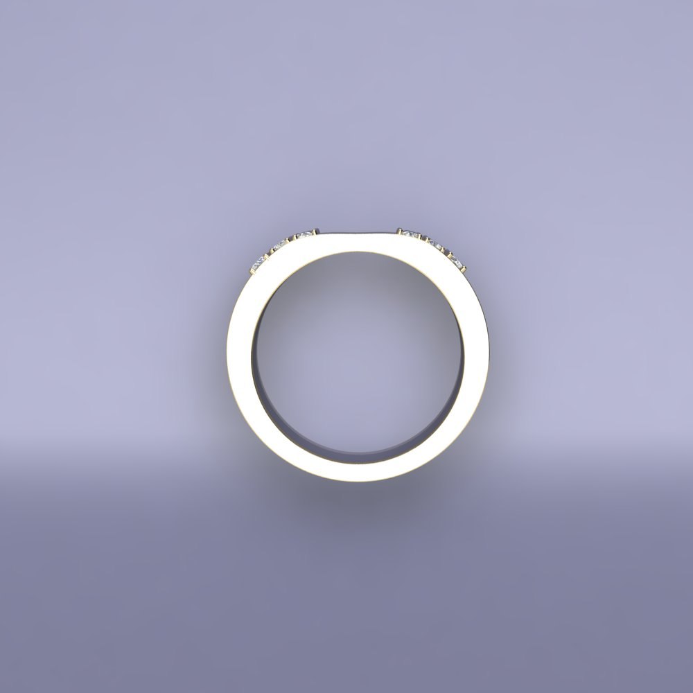 Custom Lab Diamond Contoured Wedding Ring - Image 8