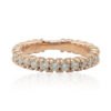 Almost Eternity Wedding Band Lab Grown Diamond Stones Rose Gold LS4577