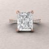 IGI Certified Lab Diamond Engagement Ring Claw Prongs Rose Gold LS5491