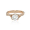 IGI Certified Lab Diamond Plain Shank Engagement Ring Rose Gold LS4422