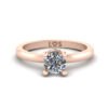IGI Certified Round Cut Lab Diamond Engagement Ring Rose Gold LS4828
