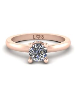 IGI Certified Round Cut Lab Diamond Engagement Ring Rose Gold LS4828