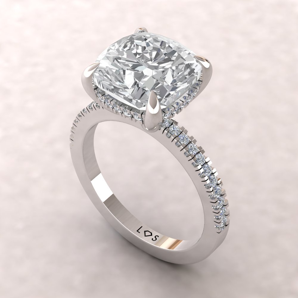 IGI Lab Diamond Claw Prong Engagement Ring White Gold Platinum LS5473