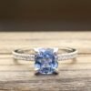 Light Blue Sapphire Diamond Engagement Ring White Gold Platinum LS5542
