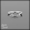Solid Mounting 6mm Round Gemstone Diamond White Gold Platinum LS2194