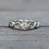 Solitaire Lab Diamond Ring Infinity Shank White Gold Platinum LS4190