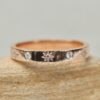 Space Sun and Moon Shiny 5 Stone Diamond Wedding Band Rose Gold LS6216
