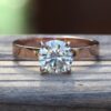 Certified Solitaire Lab Grown Diamond Engagement Ring Rose Gold LS5321