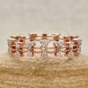 Diamond Cluster Eternity Wedding Ring Bespoke Stack Rose Gold LS7205