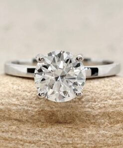 IGI Certified Lab Diamond Engagement Ring White Gold Platinum LS5147