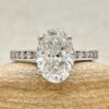 IGI Lab Diamond Fang Prong Engagement Ring White Gold Platinum LS7221