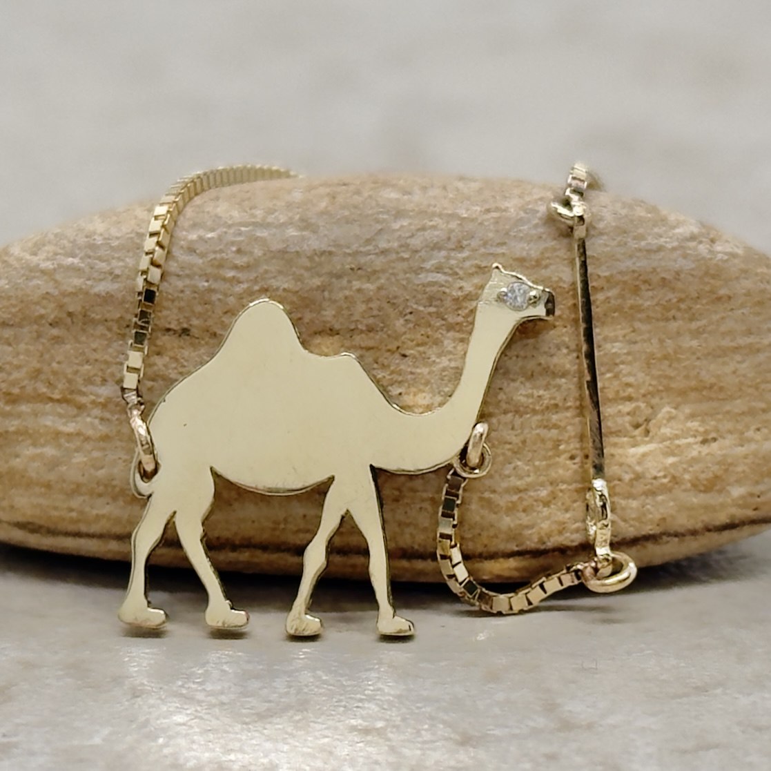 Custom Camel Through the Eye of a Needle Necklace - Image 2