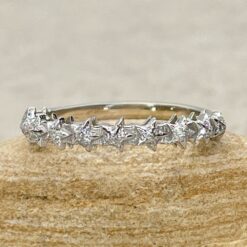 Ten Star Lab Natural Diamond Wedding Band White Gold Platinum LS6918