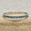 4 Prong Setting Aquamarine Birthstone Ring White Gold Platinum LS7091